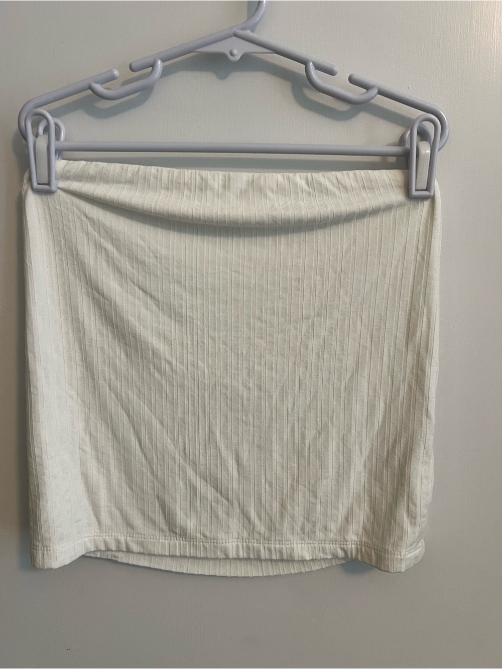 American Eagle Outfitters Cream Ribbed Mini Skirt
